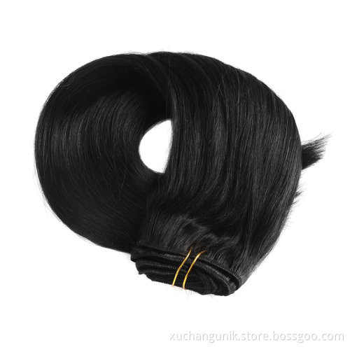 Uniky High quality full color remy human hair product Wholesale Clip In 100% Human Hair Extensions Clip in virgin hair vendors
